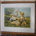 A01. Signed limited edition lithograph by Jacques Lalande. 29&rdquo;h x 34&rdquo;w 